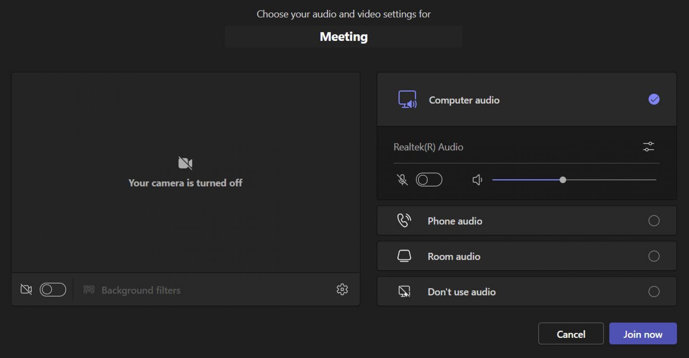 MS Teams 'join meeting' screenshot depicting a man joining a meeting in progress