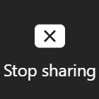 MS Teams stop share button